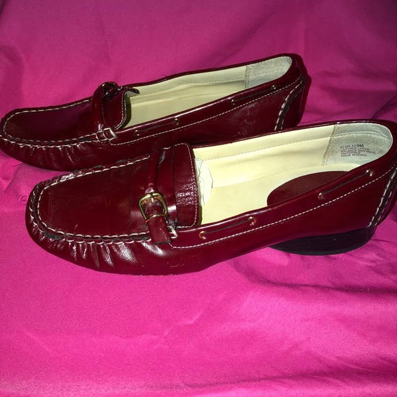 Red Me Too Loafer with Gold Buckle - Picture 5 of 9